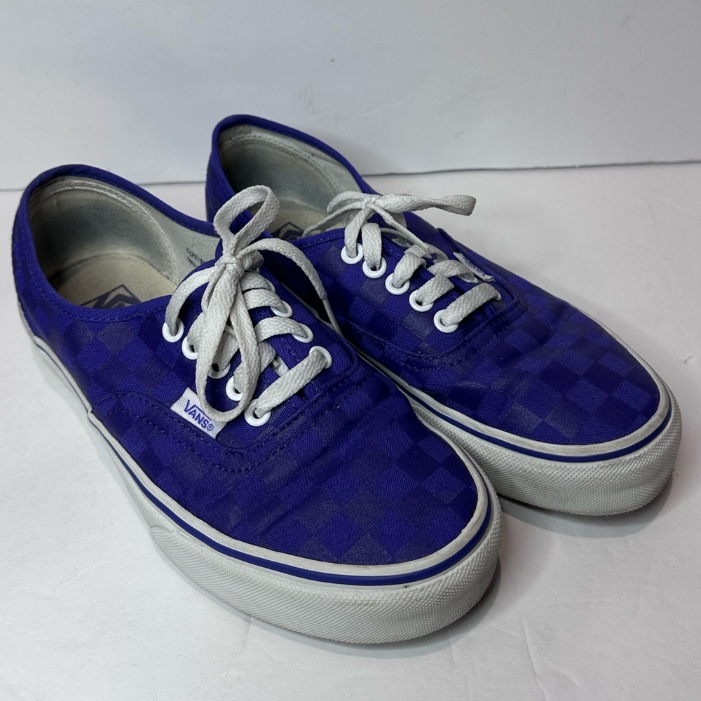 Used Vans Purple Checkered Sneakers - Picture 5 of 5
